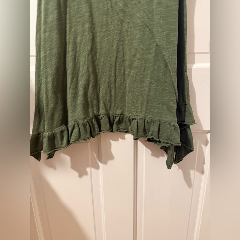 3/$17! Green Tank Too with Ruffle Hem - Picture 5 of 6